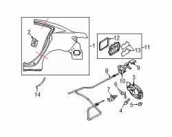Mazda 3  Fuel door cushion | Mazda OEM Part Number GJ6A-42-459