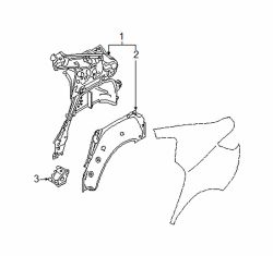 Mazda 3 Right Outer wheelhouse | Mazda OEM Part Number BBM4-70-115C