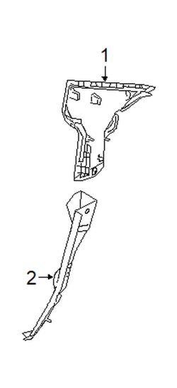 Mazda 3 Left Lock pillar trim | Mazda OEM Part Number BBM4-68-770-02