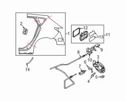 Mazda 3  Fuel door spring | Mazda OEM Part Number BP4K-42-452C
