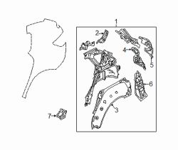 Mazda 3 Left Inner panel assy | Mazda OEM Part Number BCY2-71-100B