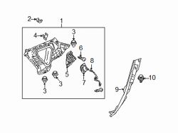 Mazda 3 Right Speaker grille screw | Mazda OEM Part Number 9973-50-412B