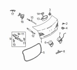 Mazda 3 Left Hinge cushion | Mazda OEM Part Number BN8V-56-802