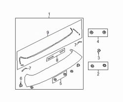 Mazda 3 Left Spoiler assy clip | Mazda OEM Part Number D351-51-958