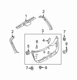 Mazda 3  Upper trim | Mazda OEM Part Number BBN9-68-930A