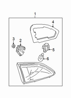 Mazda 3 Right Backup lamp assy bracket | Mazda OEM Part Number BBM4-51-3K7D