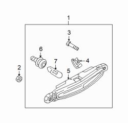 Mazda 3  High mount lamp nut | Mazda OEM Part Number 9989-10-600