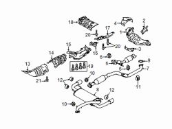 Mazda 3  Muffler & pipe | Mazda OEM Part Number L3P1-40-100B