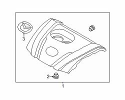 Mazda 3  Engine cover | Mazda OEM Part Number PE07-10-2F0B