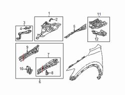 Mazda 3 Right Rear rail | Mazda OEM Part Number BJS7-53-390