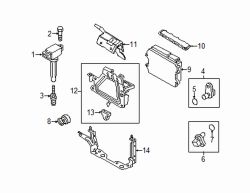 Mazda 3  Engine Control Module Cover | Mazda OEM Part Number PE02-18-8J1