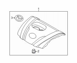 Mazda 3  Engine cover insulator | Mazda OEM Part Number P301-10-238