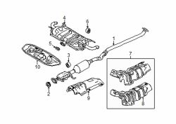 Mazda 3  Muffler & pipe | Mazda OEM Part Number PEC2-40-100B