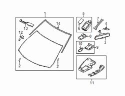 Mazda 3  Windshield | Mazda OEM Part Number BJL9-63-900A