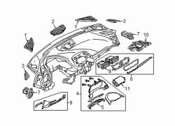 Mazda 3  Instrument Panel Knee Bolster | Mazda OEM Part Number BJS7-64-520