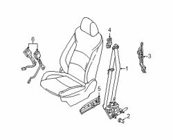 Mazda 3 Left Buckle | Mazda OEM Part Number BJY7-57-680A-02