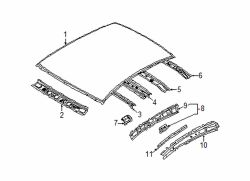 Mazda 3 Left Outer Roof Side Rail | Mazda OEM Part Number BHN9-71-05X