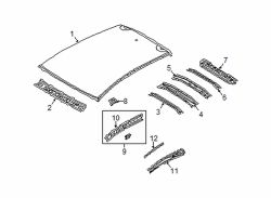 Mazda 3  Roof bow | Mazda OEM Part Number BJS7-70-66X