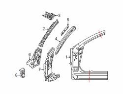 Mazda 3 Right Lower Inner Body A-Pillar | Mazda OEM Part Number BHR1-70-230