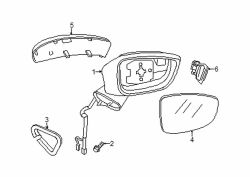 Mazda 3 Left Mirror glass | Mazda OEM Part Number GJS2-69-1G7