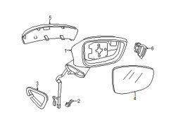 Mazda 3 Front Right Door Mirror Cover | Mazda OEM Part Number B63B-69-1N1-E4