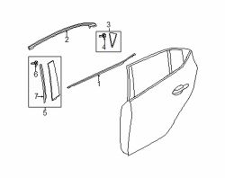 Mazda 3 Front Right Door Reveal Molding | Mazda OEM Part Number BHS2-50-981C