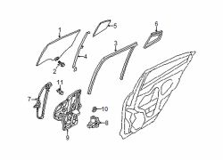 Mazda 3 Front Left Window Regulator | Mazda OEM Part Number BHN9-59-590A