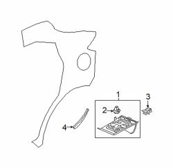 Mazda 3 Left Lower deflector retainer nut | Mazda OEM Part Number F151-50-B11B