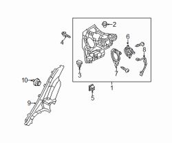 Mazda 3 Right Body C-Pillar Trim Panel | Mazda OEM Part Number BHN9-68-760A-02