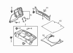 Mazda 3 Left Trunk side trim | Mazda OEM Part Number BJS7-68-870