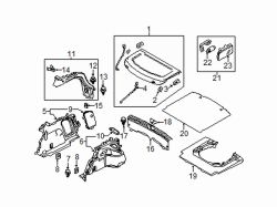 Mazda 3 Right Trunk side trim | Mazda OEM Part Number BJT6-68-850-02