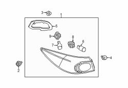 Mazda 3 Rear Tail Light Socket | Mazda OEM Part Number BJT6-51-3E7
