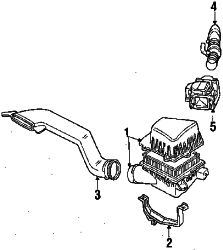 Mazda MPV  Air cleaner assy | Mazda OEM Part Number JE15-13-320C