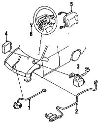 Mazda MPV  Driver air bag nut | Mazda OEM Part Number 9994-00-502