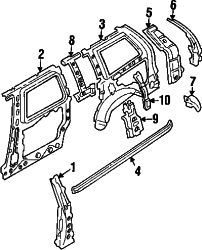Mazda MPV  Lock pillar | Mazda OEM Part Number LAY1-71-390B