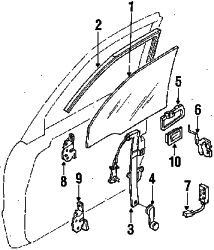 Mazda MPV Left Handle, inside | Mazda OEM Part Number LA01-59-330B-71