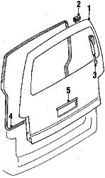 Mazda MPV  Lift gate shell | Mazda OEM Part Number LB03-62-020G