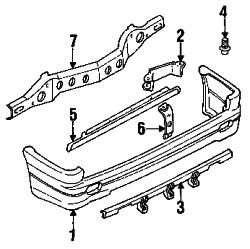 Mazda MPV Right Bumper cover bracket | Mazda OEM Part Number LA01-50-280A