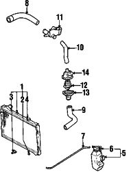 Mazda MPV  Lower hose | Mazda OEM Part Number JE96-15-185A