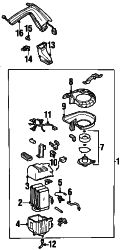 Mazda MPV  Blower case | Mazda OEM Part Number LA05-61-P03