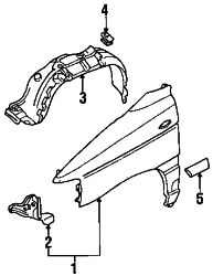Mazda MPV Right Fender | Mazda OEM Part Number LB82-52-110A