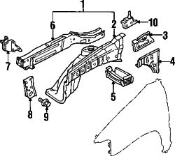 Mazda MPV Right Torque box | Mazda OEM Part Number LA01-53-39XB