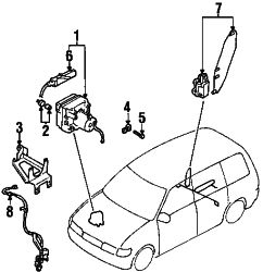 Mazda MPV  Modulator bolt | Mazda OEM Part Number W023-43-505