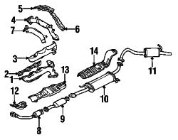 Mazda MPV  Muffler | Mazda OEM Part Number JE52-40-100A