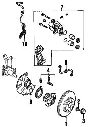 Mazda MPV Left Hub assy | Mazda OEM Part Number LB83-33-060