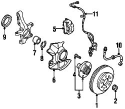 Mazda MPV Left Brake hose | Mazda OEM Part Number LA01-43-980A