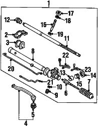 Mazda MPV Right Inner tie rod | Mazda OEM Part Number LB82-32-240