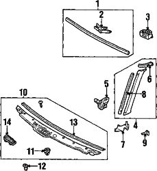 Mazda MPV  Lower molding | Mazda OEM Part Number LA01-50-6D4