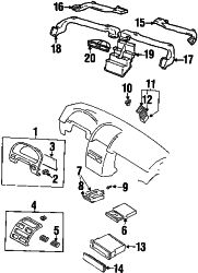 Mazda MPV  Radio pocket | Mazda OEM Part Number B02A-66-9M0A