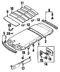 Mazda MPV Left Interior lamp | Mazda OEM Part Number LA01-51-310D-06